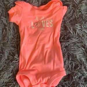 Just one you auntie loves me 9 month onesie US